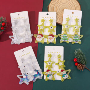 Wholesale Openwork star earrings