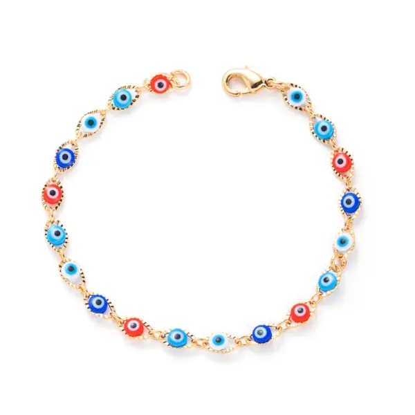 Fashion New Copper Gold-plated ipping Oil Devil's Eye Bracelet