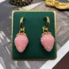1 Pair Retro Strawberry Alloy Plating Inlay Pearl Women's Drop Earrings