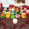 Wholesale Cross-Border Foreign Trade New Christmas Little Yellow Duck Swimming Pool Bathtub Duck Christmas Snowman Vinyl Toy Duck