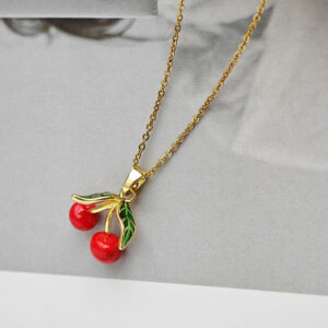 Cherry pendant necklace