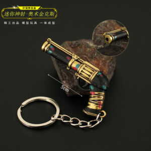 Wholesale Fearless contract peripheral God shooting arcane jinks model mini double city battle Justice alloy keychain pendant