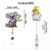 Wholesale Cross-border New Creative Animal Quotations Acrylic Badge Clip DIY Work Certificate Hanging Clip Clip Buckle Telescopic Easy Pull Buckle