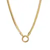 Wholesale 304 Stainless Steel DIY Basic Snake Bone Chain Necklace For Women Vacuum Plated 18K Gold Accessories Lobster Clasp Casual Travel