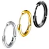 Real Gold Plated Round 304 Stainless Steel Fashion Waterproof Non Tarnish Hoop Earrings