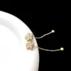 1 Piece Simple Style Flower Plating 304 Stainless Steel Drop Earrings Ear Studs
