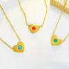 304 Stainless Steel Heart Shape PVD Coated Natural Stone Gold Plated Vintage Style Waterproof Non Tarnish Plating Jewelry Set
