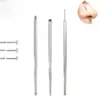Wholesale 316 Stainless Steel Geometric Pattern Piercing Auxiliary Tool Ear Bone Stud Lip Stud Navel Stud Piercing Guide Needle Straight Rod Curved Rod Needle Guide Rod Hip Hop Punk