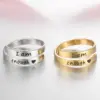 PVD Coated 18K Gold Real Gold Plated Letter Heart Shape 201 Stainless Steel Fashion Waterproof Non Tarnish Open Ring