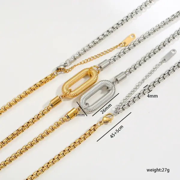 Wholesale Jewelry Casual Elegant Lady Geometric 304 Stainless Steel Plating Pendant Necklace