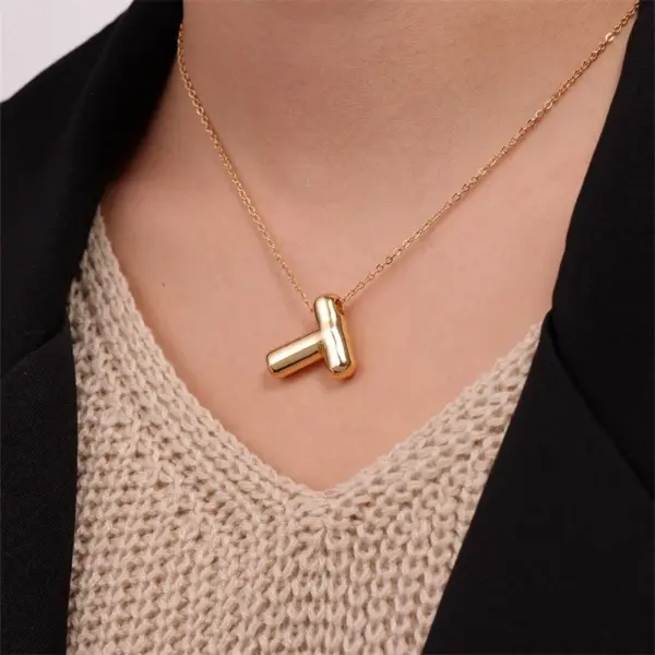 Wholesale Casual Simple Style Letter Copper Pendant Necklace In Bulk