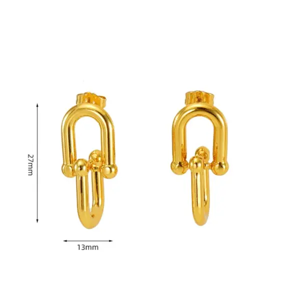 Wholesale 18K Gold Plated 316 Stainless Steel PVD Coated Titanium Steel C Shape Star Waterproof Non Tarnish Elegant Modern Style Drop Earrings For Women's