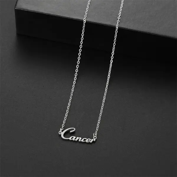 Wholesale PVD Coated 18K Gold Real Plated Letter Constellation 201 Stainless Steel Modern Style Classic Waterproof Non Tarnish Pendant Necklace