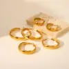 Wholesale PVD Coated Real Gold Plated 18K Gold Round 304 Stainless Steel Classic Style Waterproof Non Tarnish Earrings