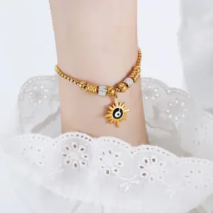 E454-Black Oil Dripping Gold Bracelet