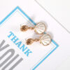 Wholesale Jin Yan European and American color retaining plating retro ocean style fashion commuter shell earrings