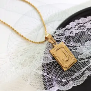 P154-J Letter Gold Necklace 50cm