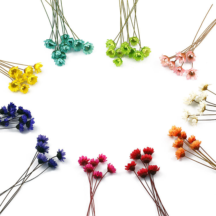 Wholesale Brazil small star flower ied flower Mini small wild chrysanthemum crystal glue op handmade diy making filling material aessories