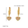 Wholesale PVD Coated Real Gold Plated Hexagram Heart Shape Eye 304 Stainless Steel Streetwear Waterproof Non Tarnish Drop Earrings