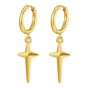 MS-587 Golden Cross Ear Clip