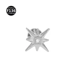 New Octagonal Star Silver / 1.2x10mm M0.9
