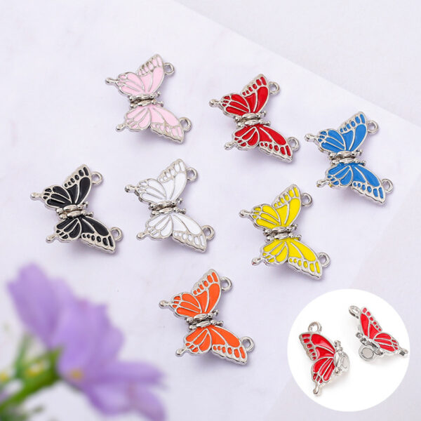 Wholesale butterfly magnetic buckle bracelet necklace DIY Charms