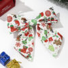 Wholesale Fabric knotted gift pine snowflake striped plaid solid color knotted wide-brimmed hair clip