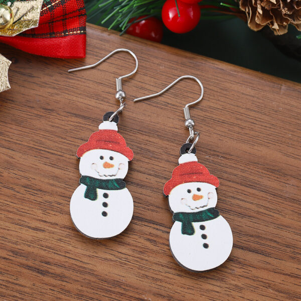 Wholesale Cute Christmas hat, scarf, snowman pendant earrings
