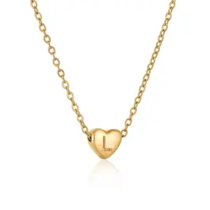 Golden Peach Heart L (Including Chain)