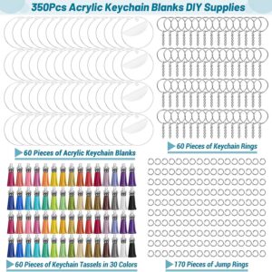 350pcs acrylic keychain set (silver)
