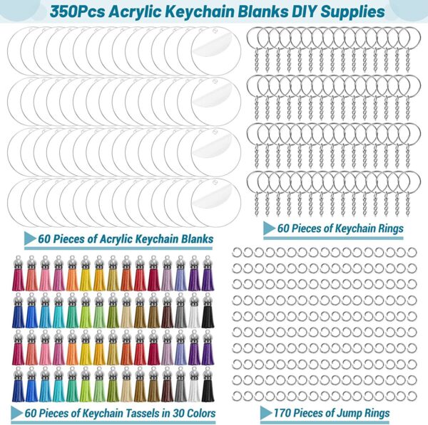 Wholesale Amazon's New Blank Transparent Acrylic Key Embryo DIY Acrylic Creative Keychain Pendant Pendant