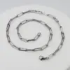 Wholesale Rack Plated Long-Lasting Plated Vacuum Plating Gold Plated Paper Clip 304 Stainless Steel Simple Style 304 Stainless Steel Necklace