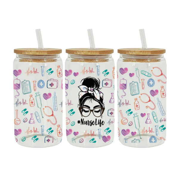 Wholesale Uv Transfer Sticker Glass Cup Crystal Label Crystal Sticker Cross-Border Exclusive for 16oz Glass Cup Special Sticker 23Cmx11Cm