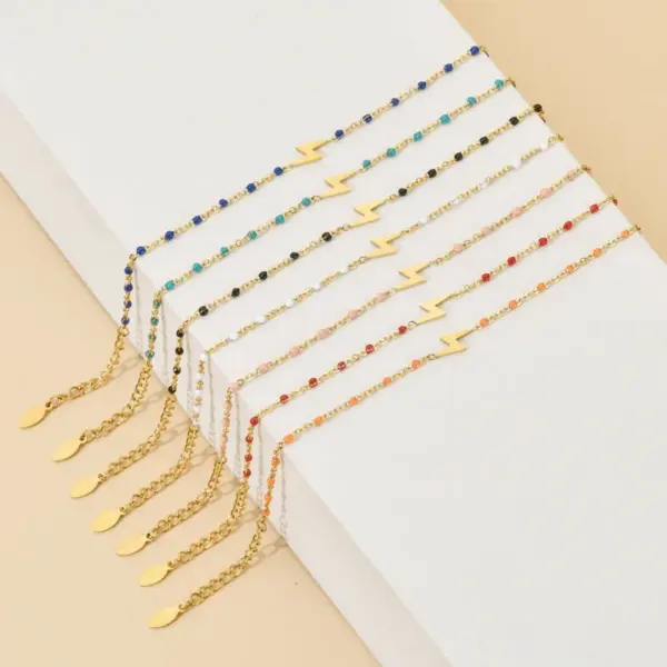 Wholesale Bohemian Lightning Stainless Steel Plating Gold Plated Bracelets