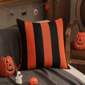 Orange and black wide stripes / 45*45cm (excluding core)