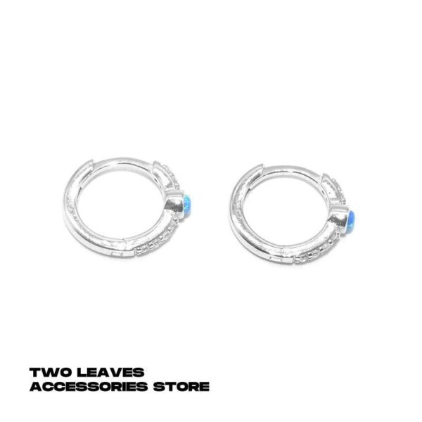 Wholesale Same style earrings double ring plain ring new popular niche design high-grade earrings men's elegant all-match fashion earrings
