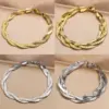 PVD Coated Real Gold Plated Geometric 304 Stainless Steel Casual Simple Style Waterproof Non Tarnish Bracelets Necklace