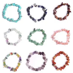 Wholesale Simple Style Color Block Artificial Crystal Irregular Bracelets