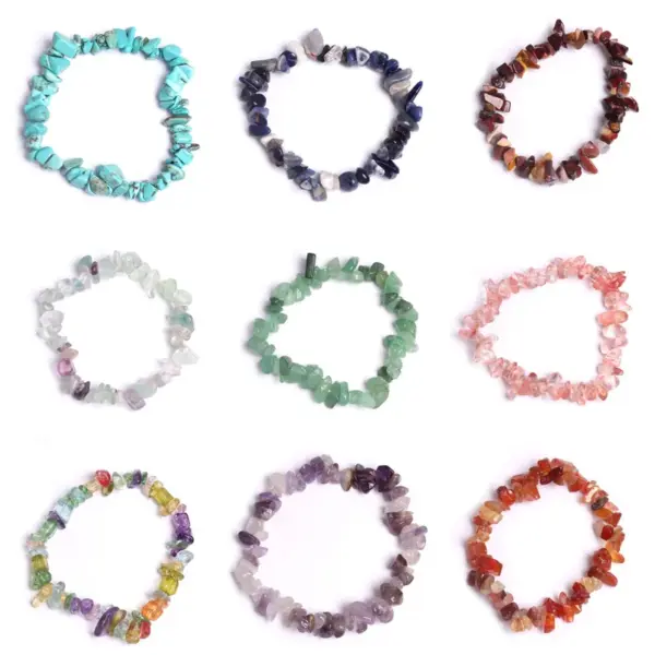 Wholesale Simple Style Color Block Artificial Crystal Irregular Bracelets
