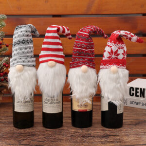 Wholesale Christmas decorations faceless doll wine bottle cap decoration