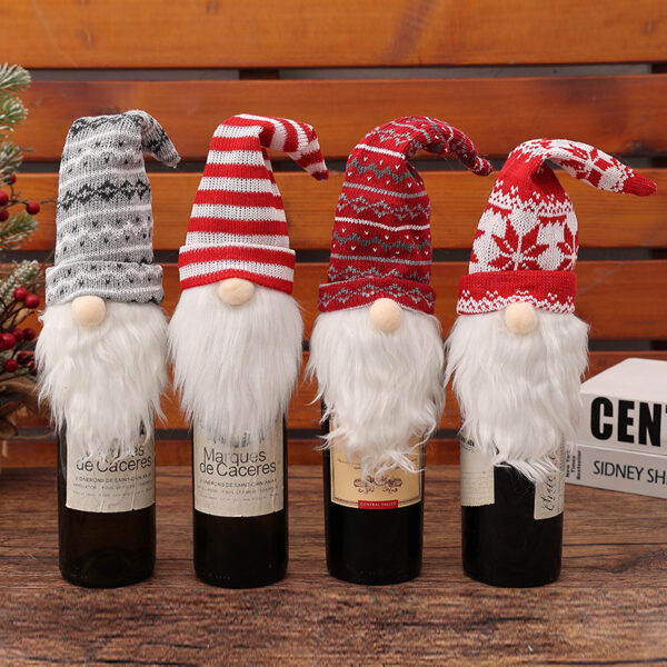 Wholesale Christmas decorations faceless doll wine bottle cap decoration