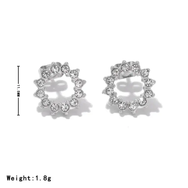 Wholesale Ion Plating (IP) 16K Gold Platinum Real Gold Plated Round 304 Stainless Steel Modern Style Simple Style IG Style Waterproof Non Tarnish Ear Studs
