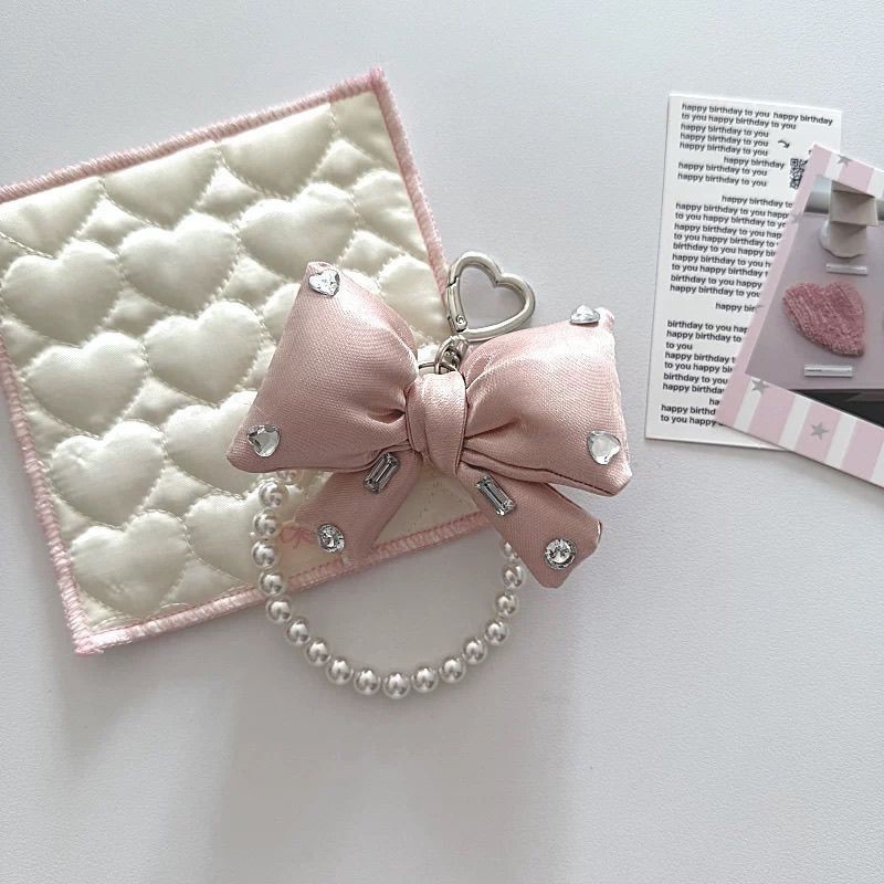 Wholesale Butterfly Knot Pearl Keychain