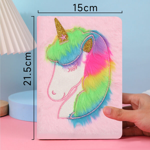 Wholesale Plush Cartoon Unicorn Notebook Children's Cultural Stationery Journal Gift