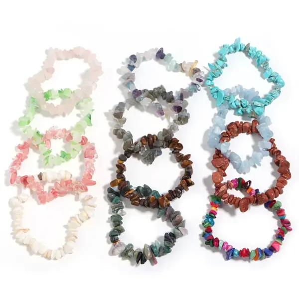 1 Piece Simple Style Geometric Natural Stone Bracelets
