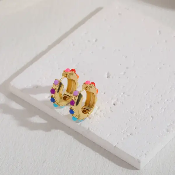 Wholesale 1 Pair Elegant Luxurious Classic Style Geometric Plating Inlay Copper Zircon 14k Gold Plated Ear Studs