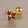 1 Piece Classic Style Butterfly 304 Stainless Steel Zircon Ear Studs