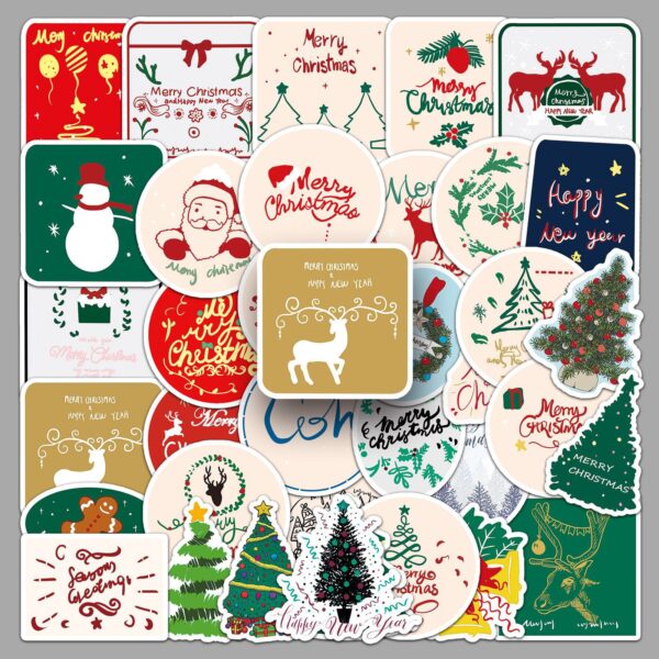 oly-c145e203e950fd64051e16866a2ceab8 Wholesale 50pcs/pack Christmas Graffiti Personality Cartoon Holiday Sticker