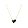 PVD Coated Real Gold Plated 18K Gold Heart Shape 304 Stainless Steel Sweet Waterproof Non Tarnish 304 Stainless Steel Necklace