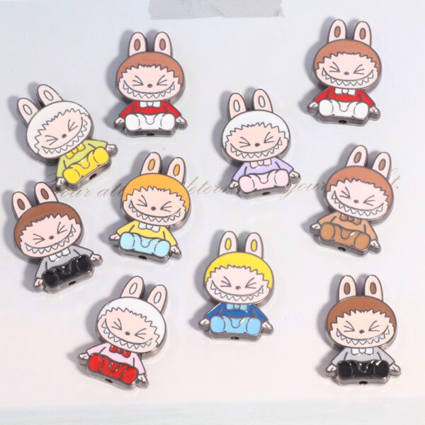oly-c16060ed1f5f843e21346b2e32b68ca9 Wholesale New DIY straight hole beads cute cartoon cartoon cloth cloth decoration mobile phone chain key chain bag chain accessories